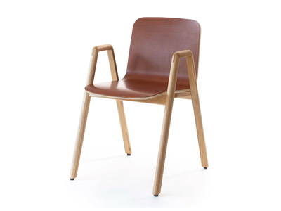 NAKU - Stackable wooden chair with armrests _ Inno