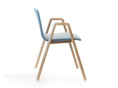 NAKU - Upholstered fabric chair with armrests _ Inno
