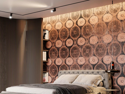 HEIDI - Motif gold leaf wallpaper _ Instabilelab