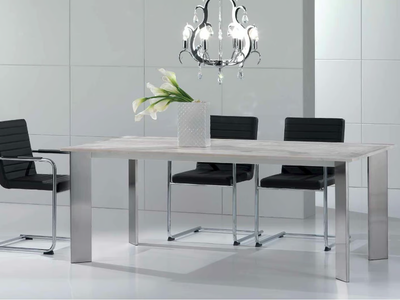 ACAB - Rectangular travertine table _ International Marmi