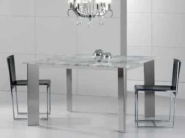 ACAB - Square Calacatta marble table _ International Marmi