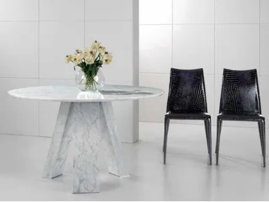 AURELIO - Round Carrara marble table _ International Marmi