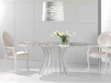 BAMBOO - Calacatta marble table _ International Marmi