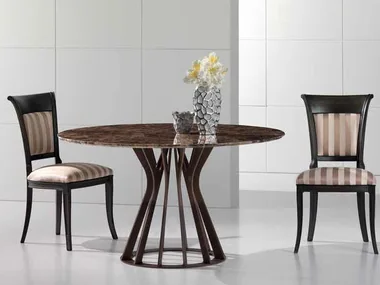 BAMBOO - Dark Emperador marble table _ International Marmi