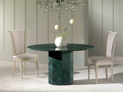BRERA - Round Green Guatemala marble table _ International Marmi