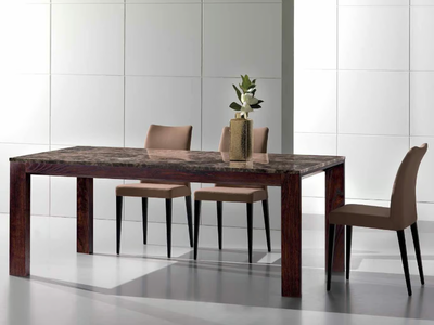 CAFEAULET - Rectangular Dark Emperador marble table _ International Marmi