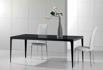 CARTESIO - Rectangular Nero Marquina marble table _ International Marmi