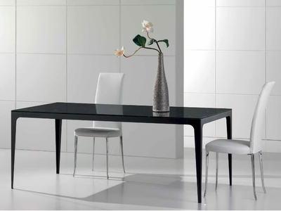 DOMINO - Rectangular Dark Emperador marble table _ International Marmi