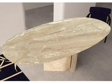 ERSE - Oval marble table _ International Marmi