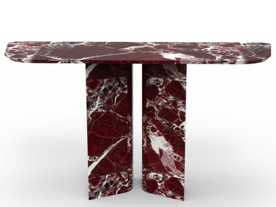 FRISBIE - Demilune Rojo Levanto marble console table _ International Marmi