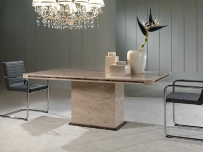 LORENZO - Rectangular marble table _ International Marmi