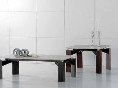 MR.TANGO - Square travertine coffee table _ International Marmi