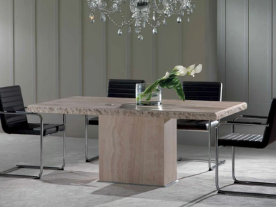 OSCAR - Travertine table _ International Marmi