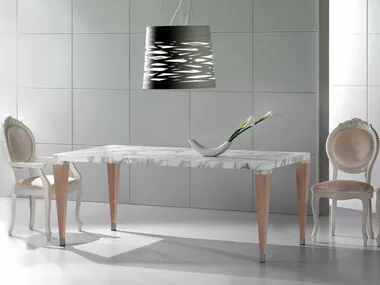 PAPAGIN - Rectangular Calacatta marble table _ International Marmi