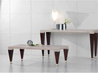 PAPAGIN - Rectangular travertine coffee table _ International Marmi