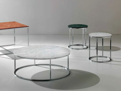 TIP TAP - Round Carrara marble coffee table _ International Marmi