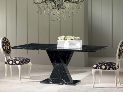 TWID - Rectangular Nero Marquina marble table _ International Marmi