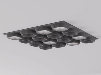 PYRYMYD DECO - Recycled material acoustic panel / lamp _ Intra lighting
