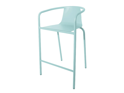 CADIZ - Aluminium garden stool with back _ ISIMAR