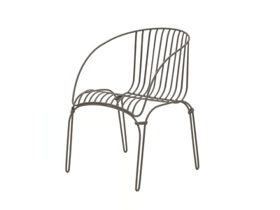 COLONIAL - Steel chair with armrests _ ISIMAR