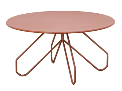 MARTINI - Round powder coated steel garden side table _ ISIMAR