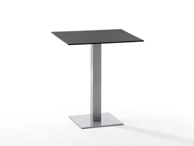 MAX - Square powder coated steel garden table _ ISIMAR