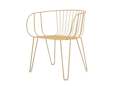 OLIVO - Galvanized steel garden chair with armrests _ ISIMAR