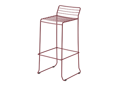 TARIFA - Steel garden stool with back _ ISIMAR