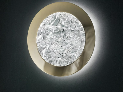 DEDALO - LED glass wall lamp with metal frame _ Italamp