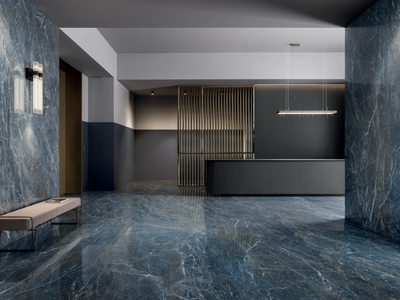 CHARM EXPERIENCE BLUE SAINT LAURENT - Porcelain stoneware wall/floor tiles with marble effect _ Italgraniti