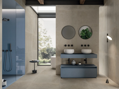 ICÔNE BLEU AMANDE - Porcelain stoneware wall/floor tiles with stone effect _ Italgraniti
