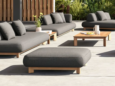 CALA 91333/91333S - Square fabric Sunbrella® garden pouf _ IVINI