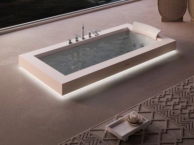 AURA UNO CORIAN® - Built-in hydromassage Corian® bathtub _ Jacuzzi®