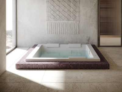 SHARP EXTRA - Hydromassage freestanding rectangular bathtub _ Jacuzzi®
