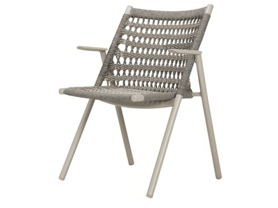 ANATRA - Handwoven olefin rope chair with armrests _ JANUS et Cie