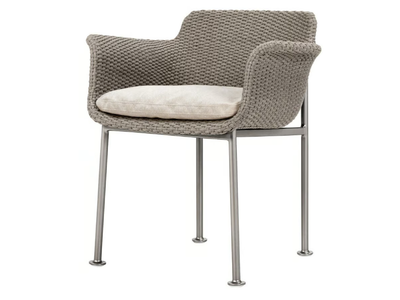 GINA - Polyolefin yarn rope chair with armrests _ JANUS et Cie