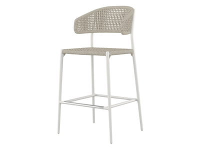 RONDO - High aluminium stool with footrest with back _ JANUS et Cie