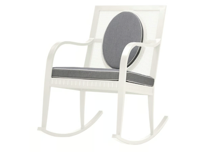 SAVANNAH - Rocking powder coated aluminium chair with armrests _ JANUS et Cie