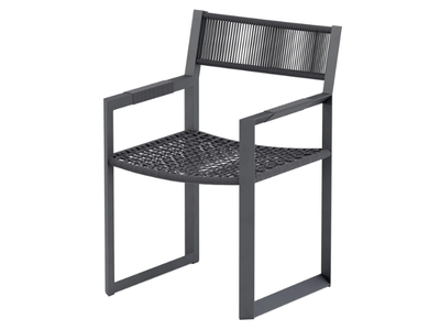BISTRO - Aluminium garden chair with armrests _ Jardinico