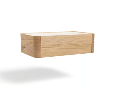 AIRA - Rectangular wall-mounted wooden bedside table _ JAVORINA