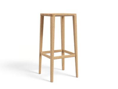 KA - High solid wood barstool with footrest _ JAVORINA