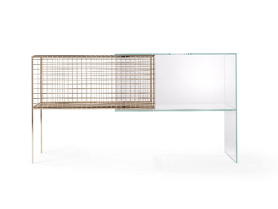 DEBEAM - Rectangular console in glass and metal _ JCP UNIVERSE