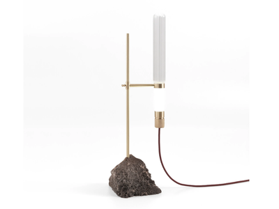 KRYPTAL - Lava stone and metal led table lamp _ JCP UNIVERSE