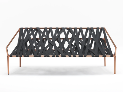 LIGOMANCER - 2 seater sofa in metal and elastic bands _ JCP UNIVERSE