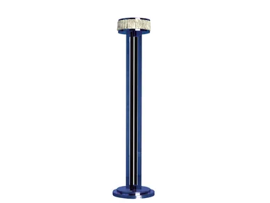 116 BLE / NOI - Handmade metal floor lamp _ Jean Perzel