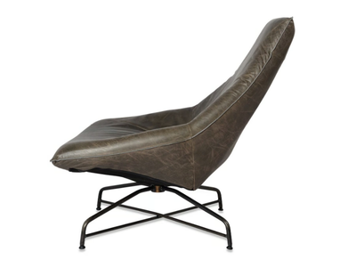 BEAL - Swivel leather armchair _ Jess
