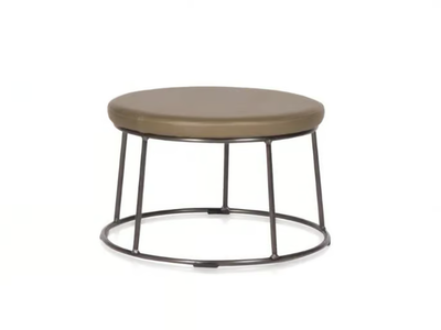 CICK - Round leather coffee table _ Jess