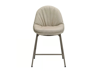 CURTIS - Leather barstool with footrest _ Jess