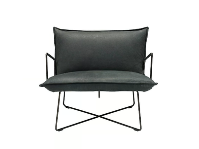 EARL - Leather armchair with armrests _ Jess