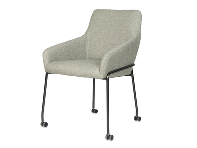 JOLLY - Fabric chair with castors _ Jess